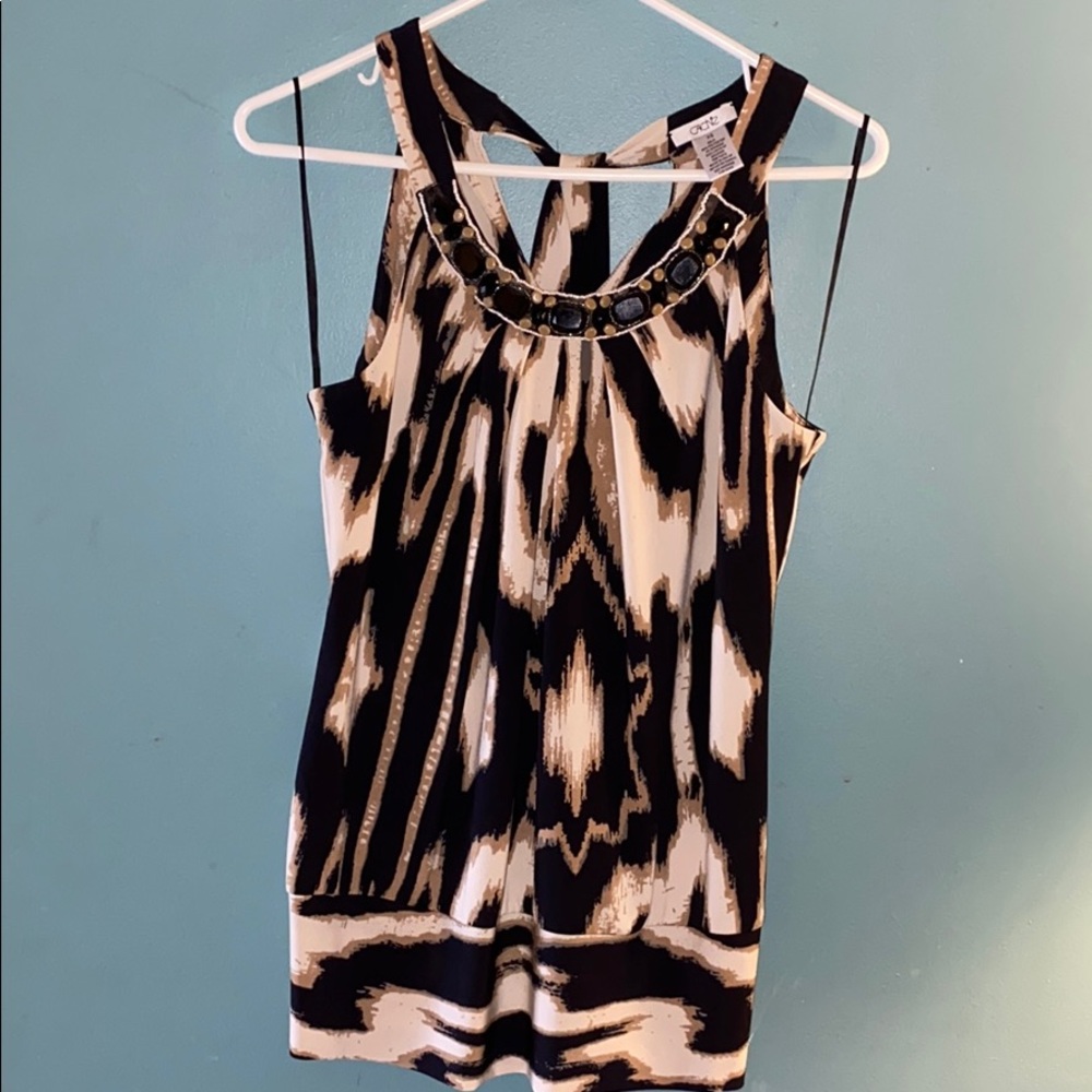 Cache beaded halter top sz XS